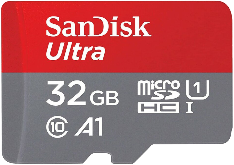 Карта памяти MicroSDHC SanDisk Ultra 32Gb Class 10 Красно-серая