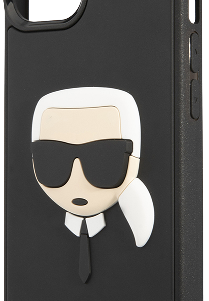 Чехол-накладка Karl Lagerfeld iPhone 14 3D Rubber Case Karl's Head KLHCP14SKH3DBK Черный