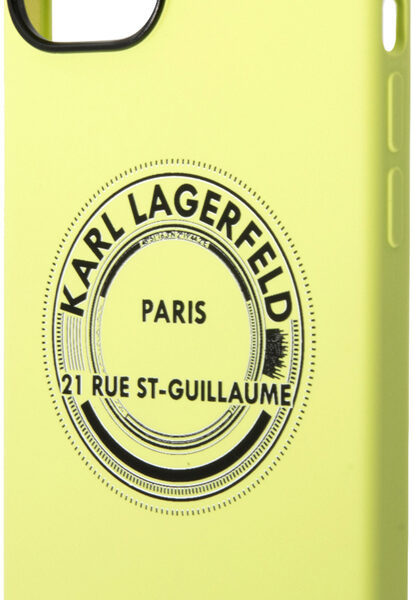Чехол-накладка Karl Lagerfeld iPhone 14 Liquid Silicone Case RSG Round Logo Bicolor Зеленый KLHCP14SSRSGRCN