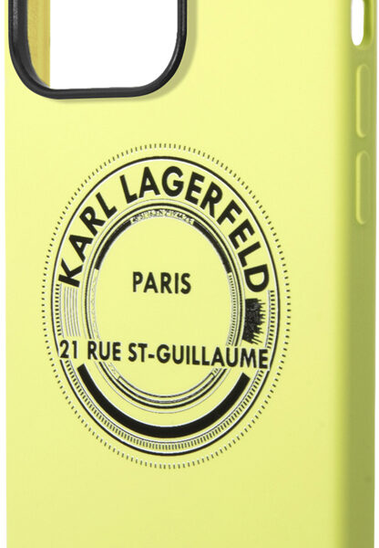 Чехол-накладка Karl Lagerfeld iPhone 14 Pro Max Liquid Silicone Case RSG Round Logo Bicolor Зеленый  KLHCP14XSRSGRCN