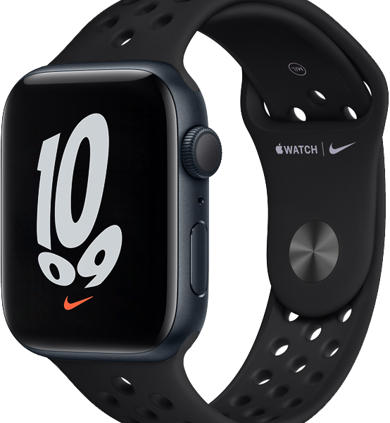 Часы Apple Watch Nike SE 2022 GPS 44мм корпус из алюминия темная ночь + ремешок Черный