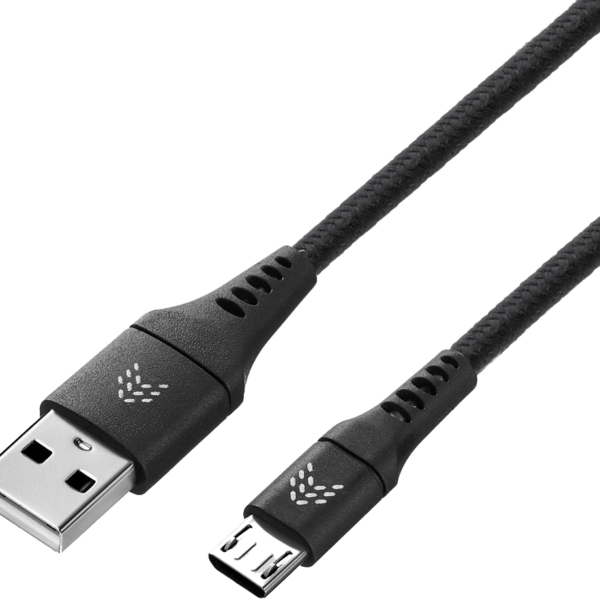 Дата-кабель Rocket Contact USB-A - Micro-USB 1м оплётка нейлон Черный